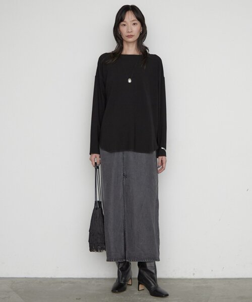 LOUNGEDRESS(ラウンジドレス)の「《万能トップス》【JAPAN MADE】ストレッチジョーゼットプルオーバー 秋服(シャツ/ブラウス・レディース・グレー/オフホワイト/ブラック・FREE)」の9枚目の写真