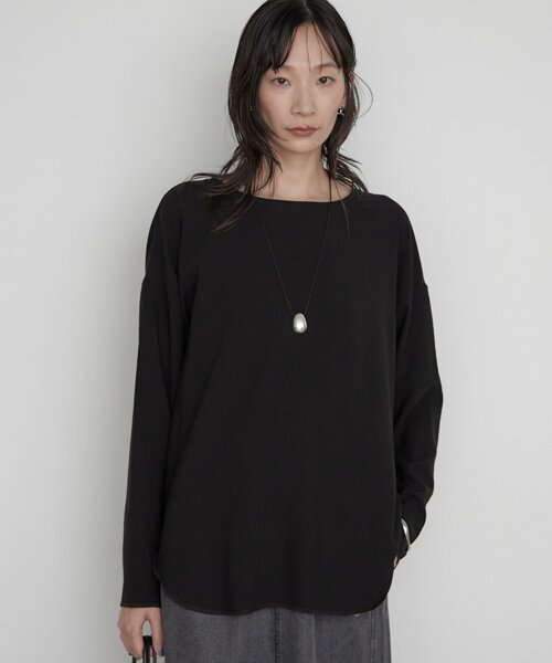 LOUNGEDRESS(ラウンジドレス)の「《万能トップス》【JAPAN MADE】ストレッチジョーゼットプルオーバー 秋服(シャツ/ブラウス・レディース・グレー/オフホワイト/ブラック・FREE)」の8枚目の写真