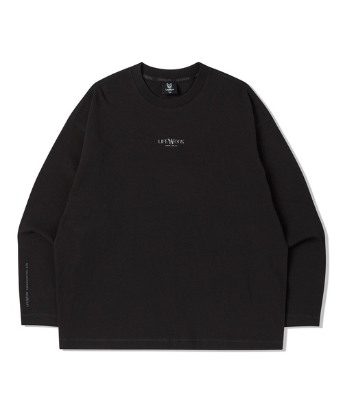 LIFE WORK(ライフワーク)の「高周波ロゴ長袖Tシャツ(Tシャツ/カットソー・レディース・ライトグレー/ブラック・FREE)」の2枚目の写真