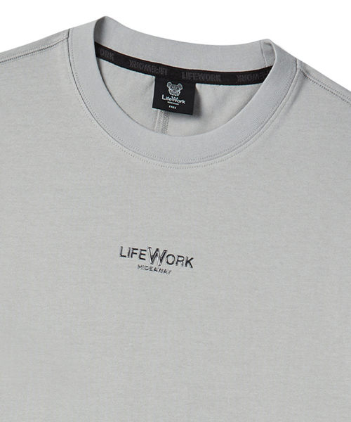 LIFE WORK(ライフワーク)の「高周波ロゴ長袖Tシャツ(Tシャツ/カットソー・レディース・ライトグレー/ブラック・FREE)」の4枚目の写真