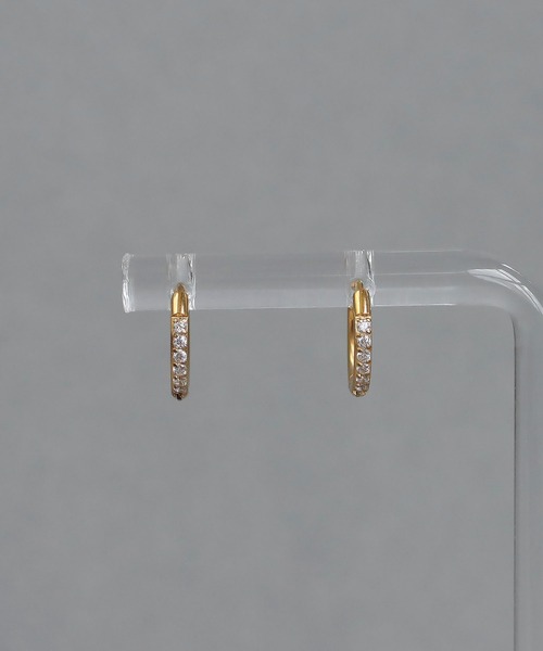 abaskdesign（アバスクデザイン）の「金属アレルギー対応　選べるサイズキュービックフープピアス（ピアス（両耳用）・レディース・ゴールド系その他2/シルバー系その他2/ゴールド/シルバー/ゴールド系その他/シルバー系その他・LARGE/SMALL/MEDIUM）」の15枚目の写真