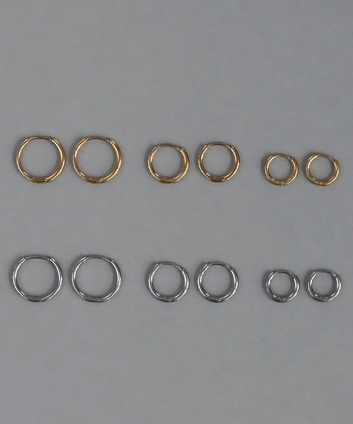 abaskdesign（アバスクデザイン）の「金属アレルギー対応　選べるサイズキュービックフープピアス（ピアス（両耳用）・レディース・ゴールド系その他2/シルバー系その他2/ゴールド/シルバー/ゴールド系その他/シルバー系その他・LARGE/SMALL/MEDIUM）」の20枚目の写真