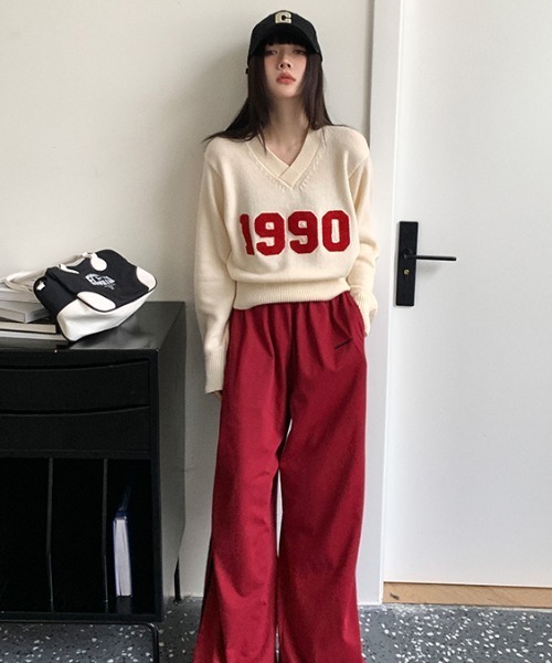 Aelina(エリナ)の「Vネックニットセーター(ニット/セーター・レディース・ベージュ・FREE)」の18枚目の写真