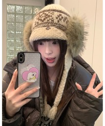 inst.ALL（インストール）の「ふわもこファーイヤーフラップニットキャップ（ニットキャップ/ビーニー）」