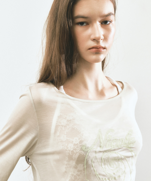 NICK&NICOLE（ニックアンドニコール）の「NICOLE ROSE シャーリングトップ カーキ（Tシャツ/カットソー・レディース・カーキ・FREE）」の3枚目の写真