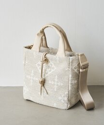 【Souffle TOTE】モノグラムツイード2WAYトートバッグ