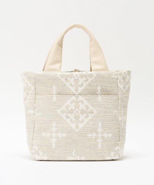 russet(ラシット)の「【Souffle TOTE】モノグラムツイード2WAYトートバッグ(トートバッグ・レディース・アイボリー/ネイビー・FREE)」の20枚目の写真