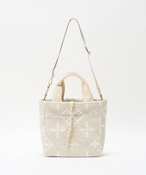 russet(ラシット)の「【Souffle TOTE】モノグラムツイード2WAYトートバッグ(トートバッグ・レディース・アイボリー/ネイビー・FREE)」の22枚目の写真
