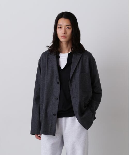 YLEVE(イレーヴ)の「YLEVE / SUPER120's WOOL FLANNEL JACKET(テーラードジャケット・メンズ・グレー/ネイビー・3/4)」の2枚目の写真