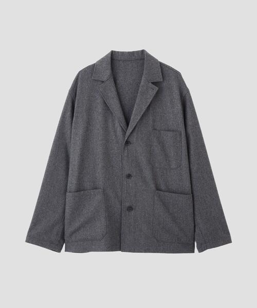 YLEVE(イレーヴ)の「YLEVE / SUPER120's WOOL FLANNEL JACKET(テーラードジャケット・メンズ・グレー/ネイビー・3/4)」の4枚目の写真
