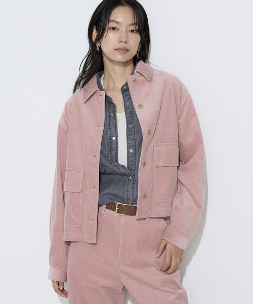 COMME CA Wardrobe(コムサワードローブ)の「【セットアップ対応】コットンコーデュロイ ブルゾン(ブルゾン・レディース・ベージュ/ピンク・FREE)」の1枚目の写真