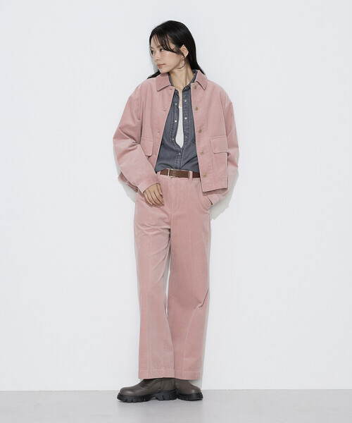 COMME CA Wardrobe(コムサワードローブ)の「【セットアップ対応】コットンコーデュロイ ブルゾン(ブルゾン・レディース・ベージュ/ピンク・FREE)」の4枚目の写真