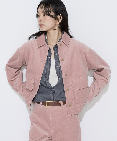 COMME CA Wardrobe(コムサワードローブ)の「【セットアップ対応】コットンコーデュロイ ブルゾン(ブルゾン・レディース・ベージュ/ピンク・FREE)」の5枚目の写真