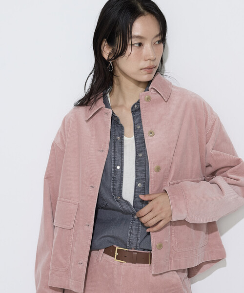 COMME CA Wardrobe(コムサワードローブ)の「【セットアップ対応】コットンコーデュロイ ブルゾン(ブルゾン・レディース・ベージュ/ピンク・FREE)」の6枚目の写真