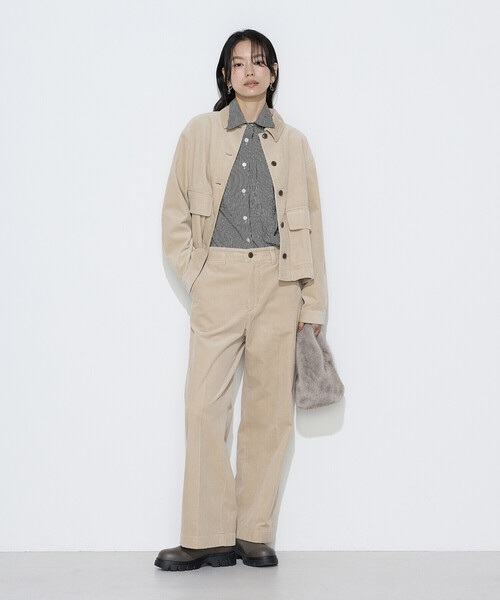 COMME CA Wardrobe(コムサワードローブ)の「【セットアップ対応】コットンコーデュロイ ブルゾン(ブルゾン・レディース・ベージュ/ピンク・FREE)」の10枚目の写真