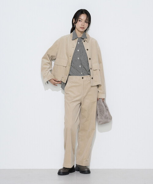 COMME CA Wardrobe(コムサワードローブ)の「【セットアップ対応】コットンコーデュロイ ブルゾン(ブルゾン・レディース・ベージュ/ピンク・FREE)」の11枚目の写真