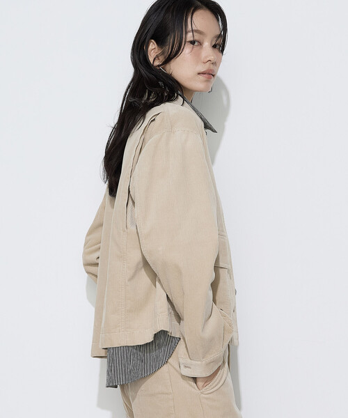COMME CA Wardrobe(コムサワードローブ)の「【セットアップ対応】コットンコーデュロイ ブルゾン(ブルゾン・レディース・ベージュ/ピンク・FREE)」の13枚目の写真