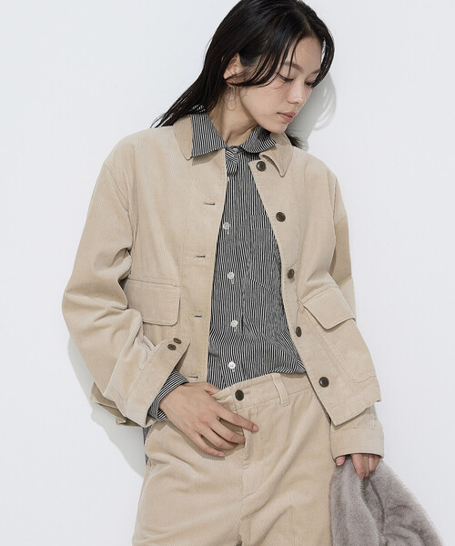COMME CA Wardrobe(コムサワードローブ)の「【セットアップ対応】コットンコーデュロイ ブルゾン(ブルゾン・レディース・ベージュ/ピンク・FREE)」の15枚目の写真