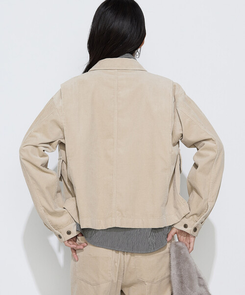 COMME CA Wardrobe(コムサワードローブ)の「【セットアップ対応】コットンコーデュロイ ブルゾン(ブルゾン・レディース・ベージュ/ピンク・FREE)」の16枚目の写真