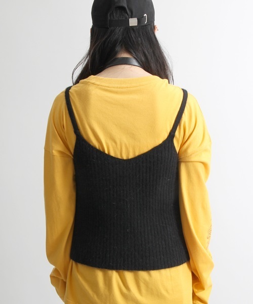 WEGO(ウィゴー)の「DISPARK/アンゴラキャミソール(キャミソール・レディース・ブラック/ピンク/グリーン・FREE)」の5枚目の写真