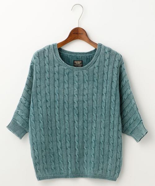 DOUBLE NAME（ダブルネーム）の「加工ドルマンプルオーバー（ニット/セーター・レディース・グリーン/ライトグレー/ブラック/ワイン・FREE）」の3枚目の写真