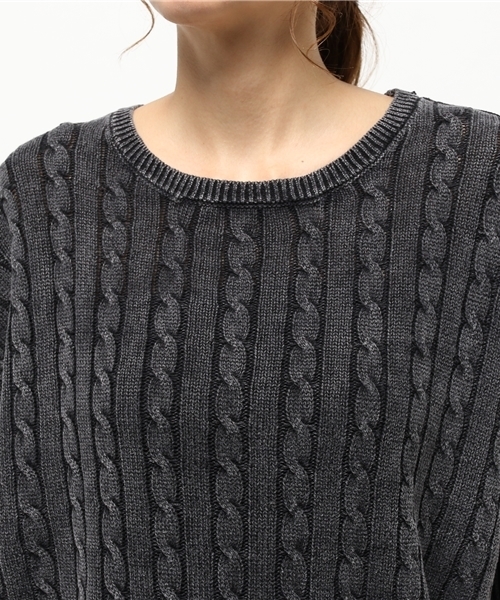 DOUBLE NAME（ダブルネーム）の「加工ドルマンプルオーバー（ニット/セーター・レディース・グリーン/ライトグレー/ブラック/ワイン・FREE）」の8枚目の写真