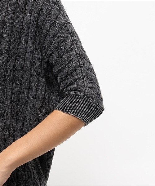 DOUBLE NAME（ダブルネーム）の「加工ドルマンプルオーバー（ニット/セーター・レディース・グリーン/ライトグレー/ブラック/ワイン・FREE）」の9枚目の写真