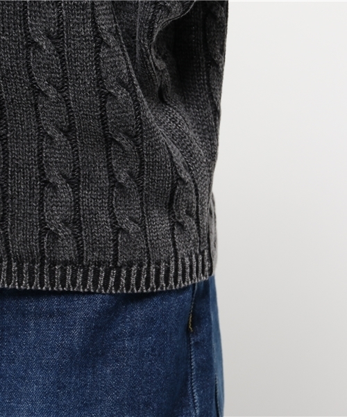 DOUBLE NAME（ダブルネーム）の「加工ドルマンプルオーバー（ニット/セーター・レディース・グリーン/ライトグレー/ブラック/ワイン・FREE）」の10枚目の写真