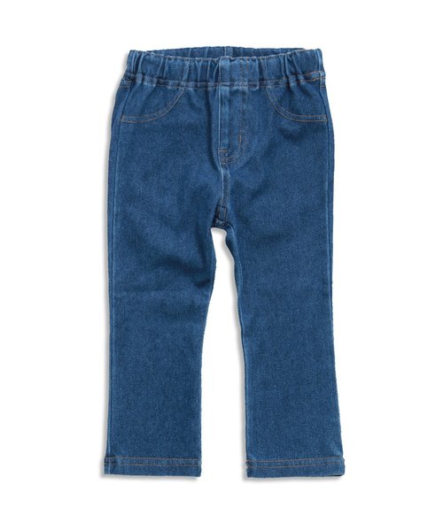 apres les cours(アプレレクール)の「デニムニットレギンス 9分丈(デニムパンツ・キッズ・サックスブルー/ブルー/チャコール・80/90/130/110/120/100)」の1枚目の写真