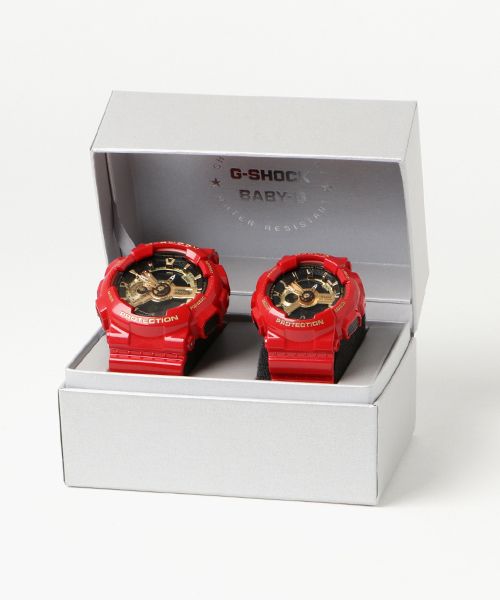 G Shock ジーショック の Gショック ベビーg ペアモデル G Shock Baby G Pair Model レッド ゴールド Red Gold Ga 110vla 4ajf Ba 110vla 4ajr カシオ Casio アナログ腕時計 Wear