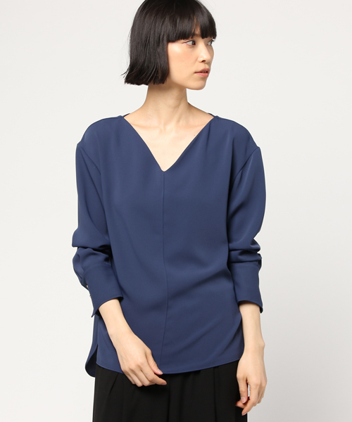 Droite lautreamont（ドロワットロートレアモン）の「ダブルクロスブラウス（シャツ/ブラウス・レディース・ピンク/オフホワイト/ブルー・M(2)）」の14枚目の写真