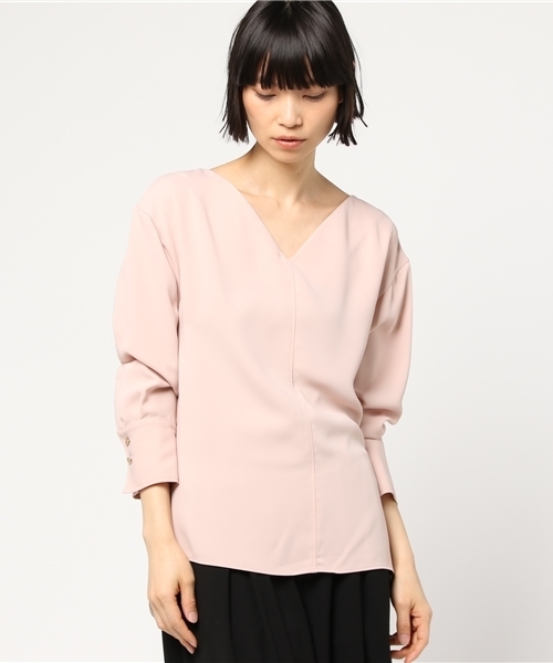 Droite lautreamont（ドロワットロートレアモン）の「ダブルクロスブラウス（シャツ/ブラウス・レディース・ピンク/オフホワイト/ブルー・M(2)）」の15枚目の写真