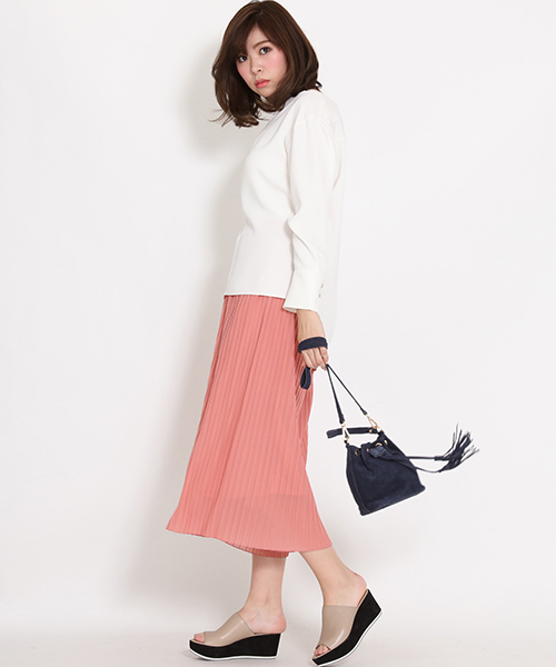 Droite lautreamont（ドロワットロートレアモン）の「ダブルクロスブラウス（シャツ/ブラウス・レディース・ピンク/オフホワイト/ブルー・M(2)）」の11枚目の写真