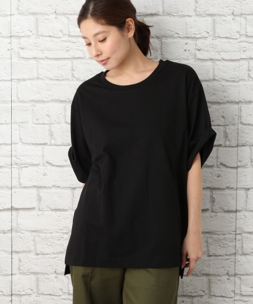 LEPSIM(レプシィム)の「CFソデロールBIGTSS 746774(Tシャツ/カットソー・レディース・ブラウン/オフホワイト/ブラック/サックスブルー/ブラウン系その他/ホワイト/ブラック系その他・FREE)」の11枚目の写真