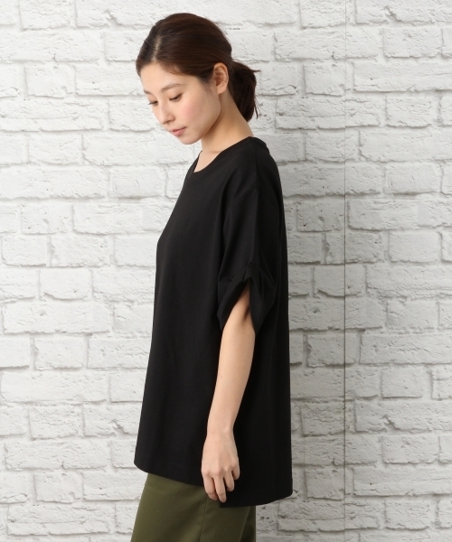 LEPSIM(レプシィム)の「CFソデロールBIGTSS 746774(Tシャツ/カットソー・レディース・ブラウン/オフホワイト/ブラック/サックスブルー/ブラウン系その他/ホワイト/ブラック系その他・FREE)」の12枚目の写真