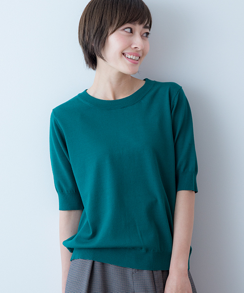 Banner Barrett(バナーバレット)の「T/R KNIT PULLOVER(ニット/セーター・レディース・ブラック/グリーン/ボルドー/グレー・38)」の4枚目の写真