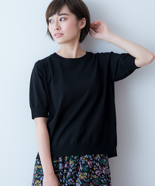 Banner Barrett(バナーバレット)の「T/R KNIT PULLOVER(ニット/セーター・レディース・ブラック/グリーン/ボルドー/グレー・38)」の2枚目の写真