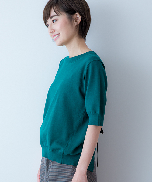 Banner Barrett(バナーバレット)の「T/R KNIT PULLOVER(ニット/セーター・レディース・ブラック/グリーン/ボルドー/グレー・38)」の6枚目の写真