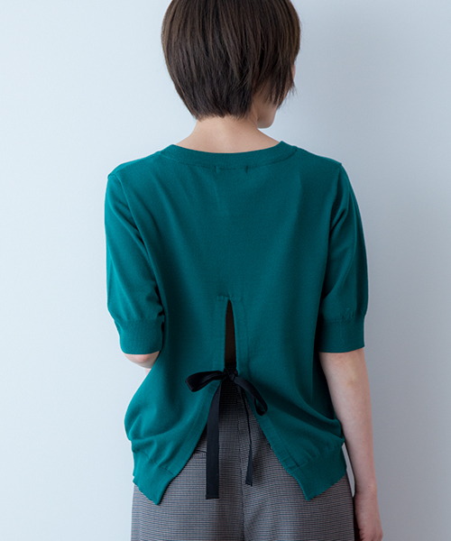 Banner Barrett(バナーバレット)の「T/R KNIT PULLOVER(ニット/セーター・レディース・ブラック/グリーン/ボルドー/グレー・38)」の7枚目の写真