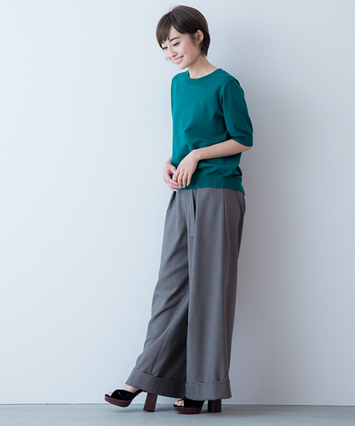 Banner Barrett(バナーバレット)の「T/R KNIT PULLOVER(ニット/セーター・レディース・ブラック/グリーン/ボルドー/グレー・38)」の12枚目の写真