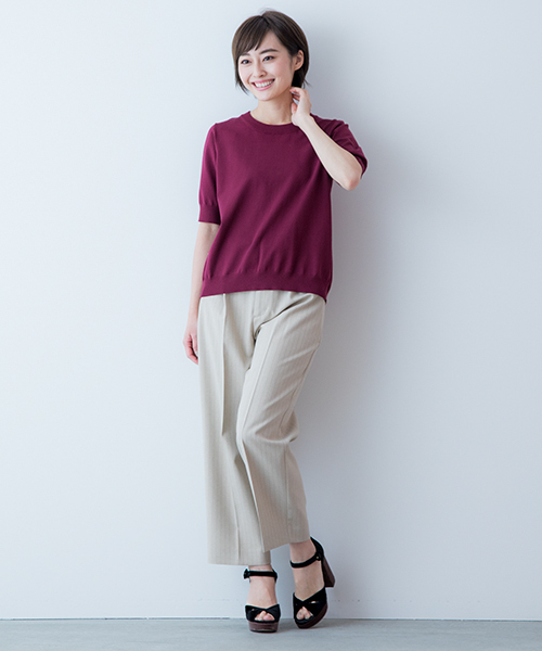 Banner Barrett(バナーバレット)の「T/R KNIT PULLOVER(ニット/セーター・レディース・ブラック/グリーン/ボルドー/グレー・38)」の13枚目の写真