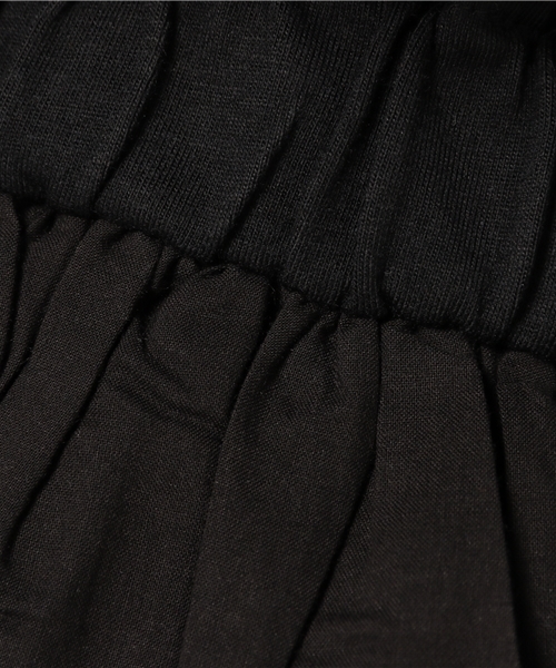 coca（coca）（コカ）の「上下異素材フレアロングワンピース（ワンピース・レディース・ブラック/ホワイト・ONE SIZE）」の3枚目の写真