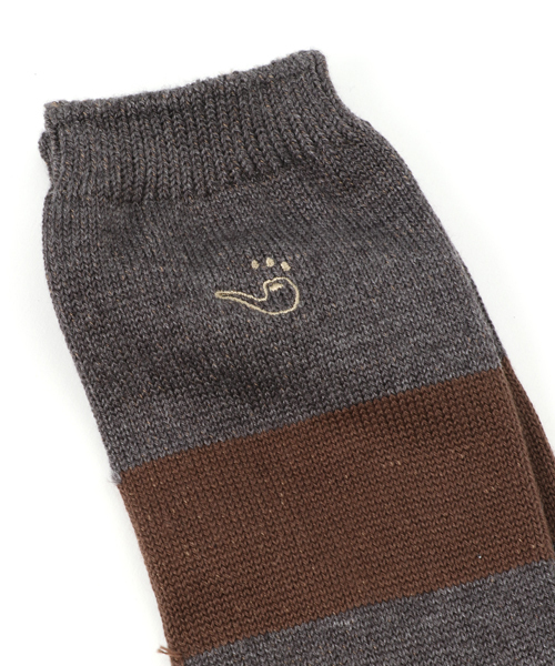 Samansa Mos2(サマンサ モスモス)の「パイプ刺繍 配色ソックス(ソックス/靴下・レディース・チャコールグレー/ベージュ/ネイビー・フリ-)」の6枚目の写真
