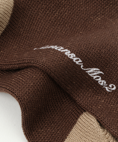 Samansa Mos2(サマンサ モスモス)の「パイプ刺繍 配色ソックス(ソックス/靴下・レディース・チャコールグレー/ベージュ/ネイビー・フリ-)」の4枚目の写真