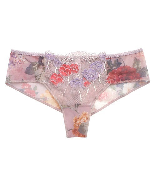 ANNEBRA(アンブラ)の「「ANNEBRA/アンブラ」 Alive 花柄ハーフバックショーツ(ショーツ)」|バイオレット