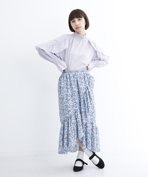 MERLOT(メルロー)の「ドビードットラッフルスリーブブラウス690-6527(シャツ/ブラウス・レディース・ホワイト/ブラック/ピンク/イエロー/ラベンダー・FREE)」の10枚目の写真
