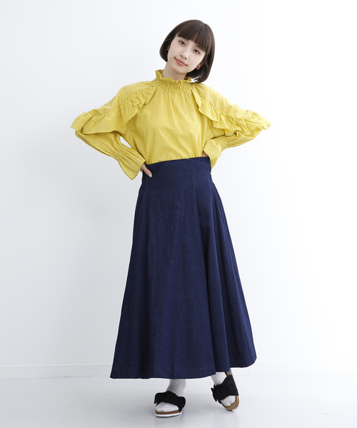 MERLOT(メルロー)の「ドビードットラッフルスリーブブラウス690-6527(シャツ/ブラウス・レディース・ホワイト/ブラック/ピンク/イエロー/ラベンダー・FREE)」の9枚目の写真