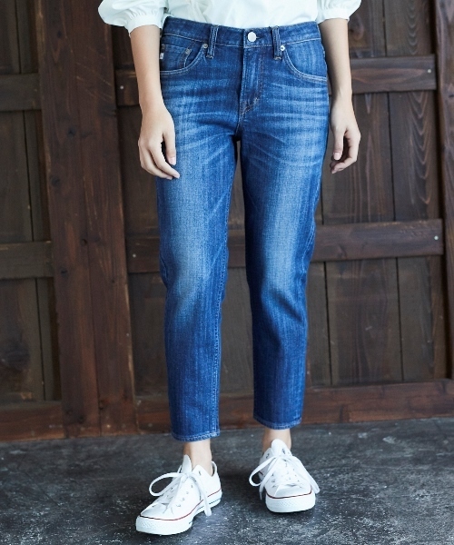 AMERICAN HOLIC（アメリカンホリック）の「テーパードデニム（デニムパンツ・レディース・インディゴブルー/ワンウォッシュ・L/M/S/XS/XXS）」の2枚目の写真