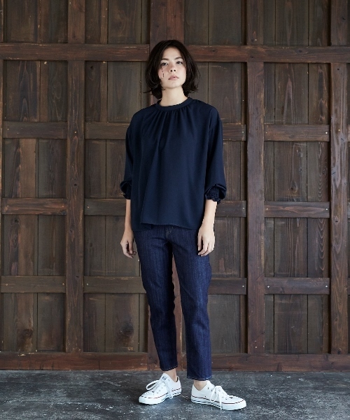 AMERICAN HOLIC（アメリカンホリック）の「テーパードデニム（デニムパンツ・レディース・インディゴブルー/ワンウォッシュ・L/M/S/XS/XXS）」の7枚目の写真