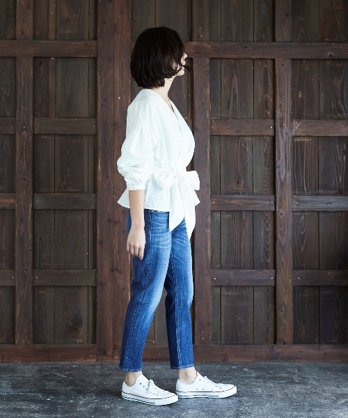 AMERICAN HOLIC（アメリカンホリック）の「テーパードデニム（デニムパンツ・レディース・インディゴブルー/ワンウォッシュ・L/M/S/XS/XXS）」の10枚目の写真